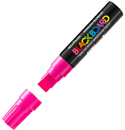 Маркер меловой Blackboard Jumbo Marker для любых поверхностей розовый 15 мм