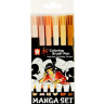 Набор акварельных маркеров с кистью Sakura Koi Coloring Brush Pen Манга 6 цветов в кейсе купить в магазине Скетчинг Про