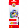 Карандаши акварельные Koh-I-Noor Рыбы набор 18 цветов купить в художественном магазине Скетчинг Про с доставкой