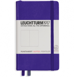 Записная книжка Leuchtturm «Pocket» A6 нелинованная фиолетовая 187 стр.