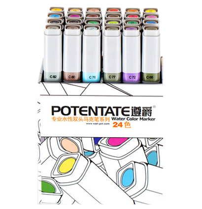 Набор маркеров для скетчинга Potentate Box Set 24 (water based)