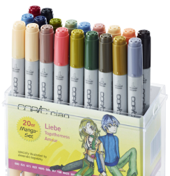 Набор маркеров COPIC CIAO 20 Love Set с кистью в кейсе