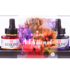 Набор жидкой акварели Ecoline Royal Talens в флаконах 30 мл / 5 цветов (дополнительные)