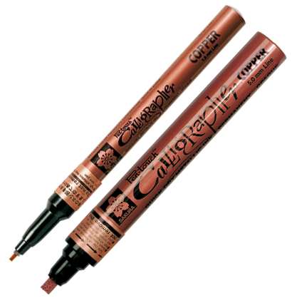 Маркер медный для каллиграфии Sakura Pen-Touch Calligrapher с архивными чернилами (для всех поверхностей)