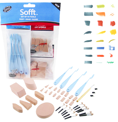 Большой набор инструментов для мягкой пастели Soft Set PanPastel 44 предмета