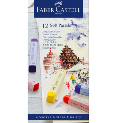 Пастель мягкая сухая Faber-Castell Soft Pastels художественная 12 цветов в картонной упаковке