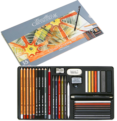 Набор карандашей и материалов для графики Cretacolor Ultimo в пенале