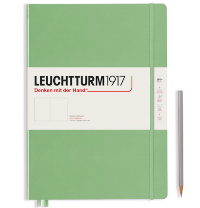 Записная книжка Leuchtturm «Master Slim» А4+ нелинованная пастельный зелёный 123 стр.