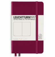 Записная книжка Leuchtturm «Pocket» A6 в линейку винная 187 стр.