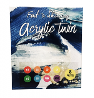 Двухсторонние акриловые маркеры Fat&Skinny Acrylic Twin набор 8 штук "Пастельные"