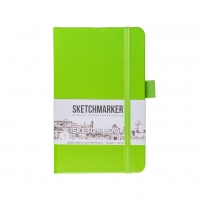 Скетчбук Sketchmarker зеленый луг с твердой обложкой А6 / 80 листов / 140 гм