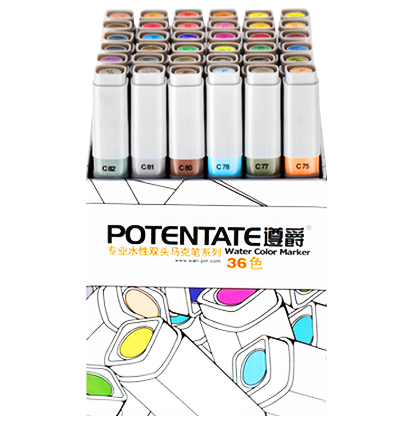 Набор маркеров для скетчинга Potentate Box Set 36 (water based)