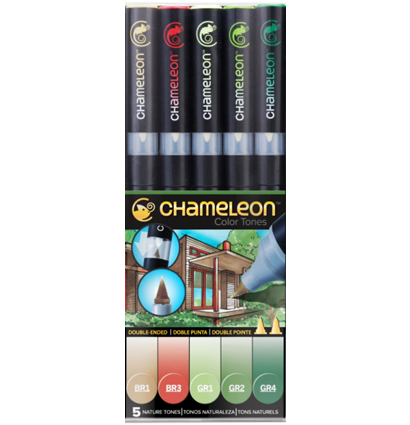 Набор маркеров Chameleon Color Tones - Nature Tones 5 маркеров (природные тона)