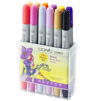 Набор маркеров COPIC CIAO 12 Witch с кистью (тематический)