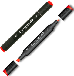 Набор маркеров для рисования Graph'It Classic Black&White 3 штуки (блендер, серый, черный)