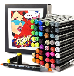 Набор 48 маркеров Sketchmarker Brush Pro "Поп Арт" на подставке