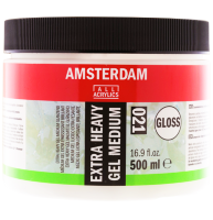 Гелевый медиум для акрила Amsterdam Extra Heavy Gel Medium Gloss 021 прочный глянцевый в банке 500 мл