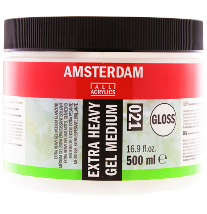 Гелевый медиум для акрила Amsterdam Extra Heavy Gel Medium Gloss 021 прочный глянцевый в банке 500 мл