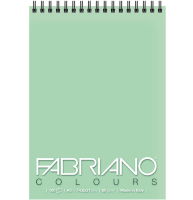 Блокнот с зеленой бумагой Fabriano Colours на пружине для зарисовок А4 / 100 листов / 80 гм