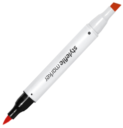 Маркеры для скетчинга Stylefile Brush 36 Main A в черном пенале (основные цвета)