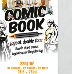 Бумага для маркеров двусторонняя Comic Book ClaireFontaine склейка А5 / 32 листа / 220 гм