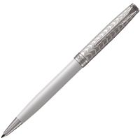 Ручка шариковая Parker Sonnet Metal&Pearl CT 1 мм черные чернила, подарочная упаковка