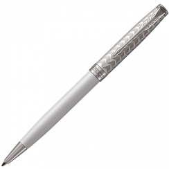 Ручка шариковая Parker Sonnet Metal&Pearl CT 1 мм черные чернила, подарочная упаковка
