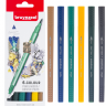 Набор брашпенов с линером Bruynzeel Fineliner / Brush Pens 6 цветов "Нью-Йорк" купить в магазине маркеров Скетчинг Про с доставкой