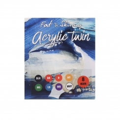 Двухсторонние акриловые маркеры Fat&Skinny Acrylic Twin набор 8 штук "Основной"