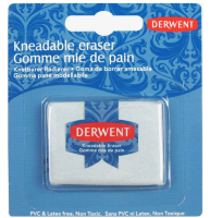 Мягкий ластик  - клячка для работы с интенсивностью карандаша Derwent Kneadable Eraser в блистере