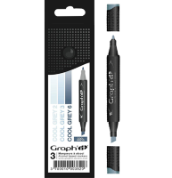 Набор маркеров для рисования Graph'It Classic Cool Greys 3 штуки (холодные серые)