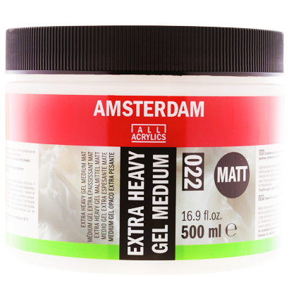 Гелевый медиум для акрила Amsterdam Extra Heavy Gel Medium Matt 022 прочный матовый в банке 500 мл