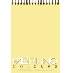 Блокнот с желтой бумагой Fabriano Colours на пружине для зарисовок А4 / 100 листов / 80 гм