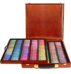 Пастель сухая Mungyo Gallery Extra Fine Soft Pastel 200 цветов круглая в деревянном кейсе