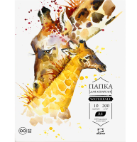 Бумага для акварели Waterfall Малевичъ в папке А4 / 10 листов / 200 гм