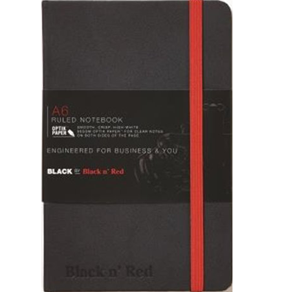 Блокнот Oxford Black'n'Red линейка мягкая обложка А6 / 72 листа