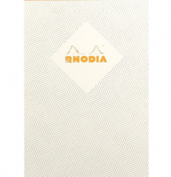 Блокнот в клетку Rhodia Heritage Chevrons мягкая обложка кремовый А5 / 32 листа / 90 гм
