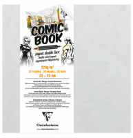 Скетчбук для маркеров двусторонняя бумага Comic Book ClaireFontaine склейка 22 х 22 см / 32 листа / 220 гм