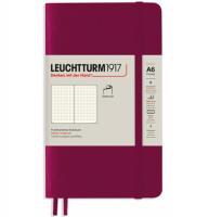 Записная книжка Leuchtturm «Pocket» A6 в точку винная 123 стр.