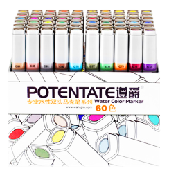 Набор маркеров для скетчинга Potentate Box Set 60 (water based)