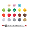Набор маркеров Touch Twin Brush для онлайн-курса по скетчингу в школе Highlights, 18 цветов купить в магазине маркеров Скетчинг Про с доставкой по РФ и СНГ