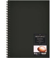Скетчбук Fabriano Drawingbook в твердом переплете на пружине А4 / 60 листов / 160 гм (портрет)