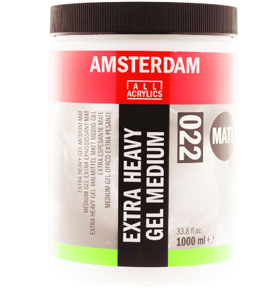 Гелевый медиум для акрила Amsterdam Extra Heavy Gel Medium Matt 022 прочный матовый в банке 1000 мл