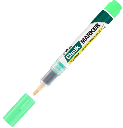 Маркер меловой Chalk Marker MunHwa для любых поверхностей зеленый 3 мм