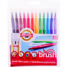Фломастеры с кистью Koh-I-Noor Brush набор 12 цветов смываемые купить в художественном магазине Скетчинг Про 