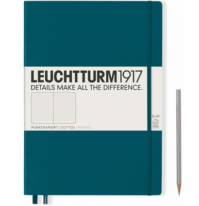 Записная книжка Leuchtturm «Master Slim» A4+ в точку тихоокеанский зеленый 123 стр.