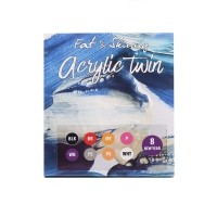 Двухсторонние акриловые маркеры Fat&Skinny Acrylic Twin набор 8 штук "Новый Год"