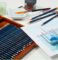Акварельные карандаши Derwent Watersoluble Limited Edition 120 штук набор в деревянном кейсе