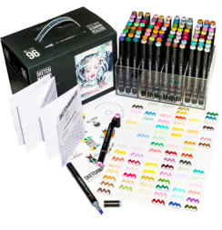 Набор 96 маркеров Sketchmarker Brush Pro "Базовый 2" на подставке