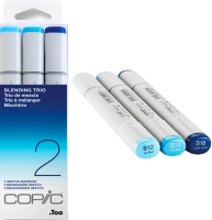 Набор маркеров COPIC SKETCH 3 Blending Trio 2 с кистью (синие)